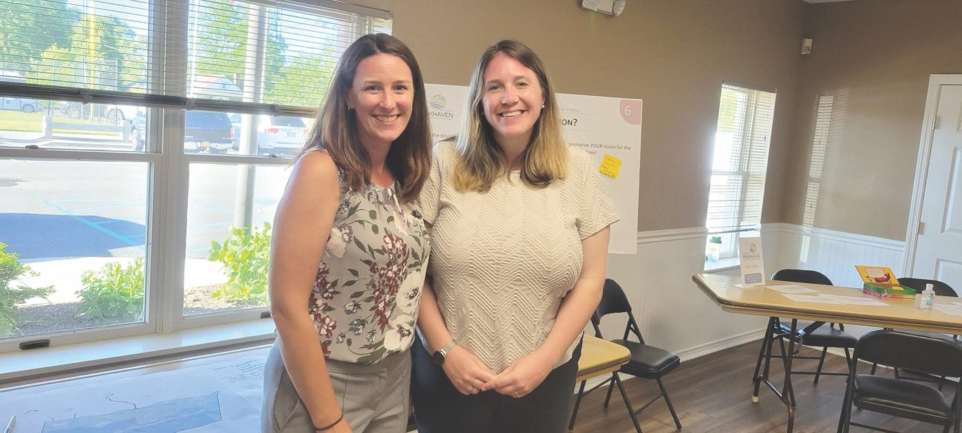 Jaclyn Hakes, associate director of planning services at M.J. Engineering and Land Surveying P.C. (left), and Nora Culhane Friedel, planner at M.J. Engineering and Land Surveying, P.C. (right)